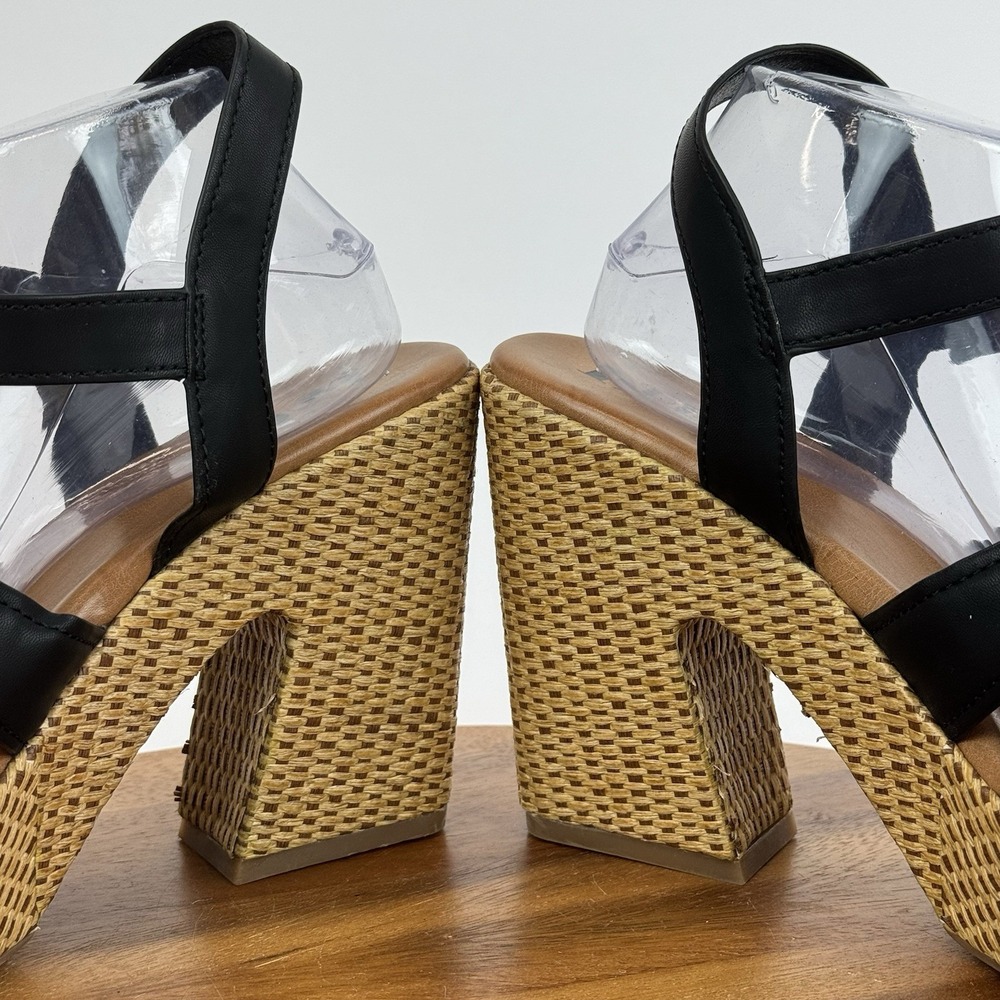 New NWOB Korks Kork-Ease Dee Faux Leather Woven Block Heels Sandals Size 11 M - Picture 6 of 8